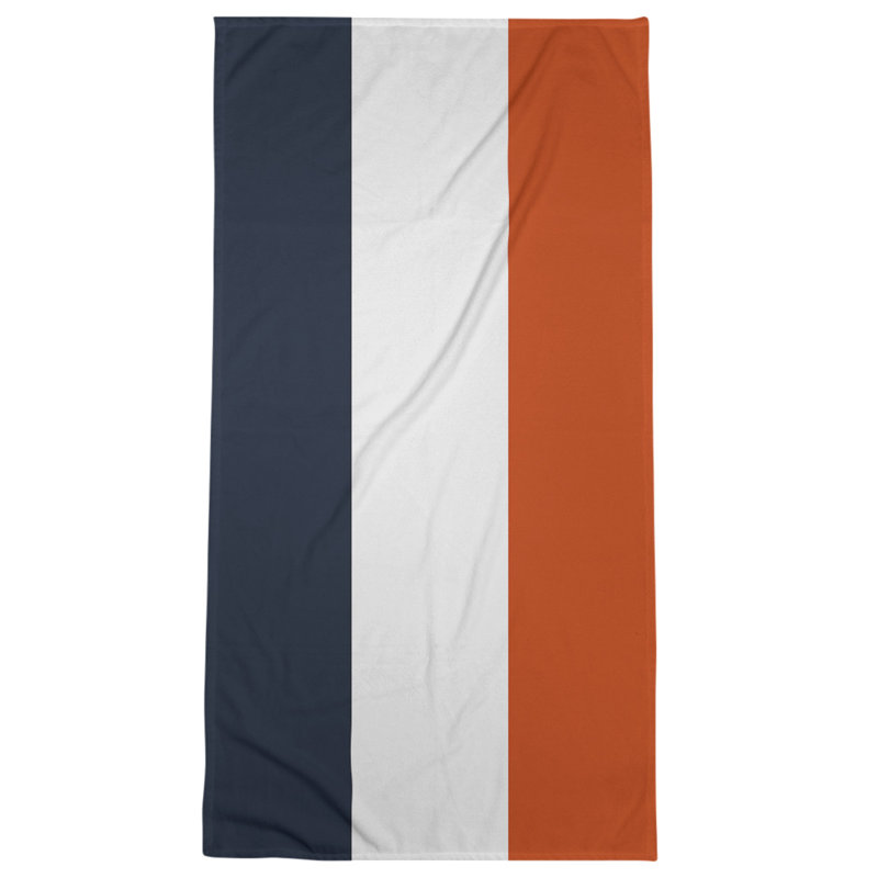 Microfiber Bath Towel, Tennessee Red Football Navy/White/Light Orange