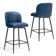 26.77" Faux Leather Swivel Counter Stools With Metal Frame