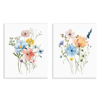 Ensemble de 2 plaques murales Wildflower Sprig, par Livi Finn