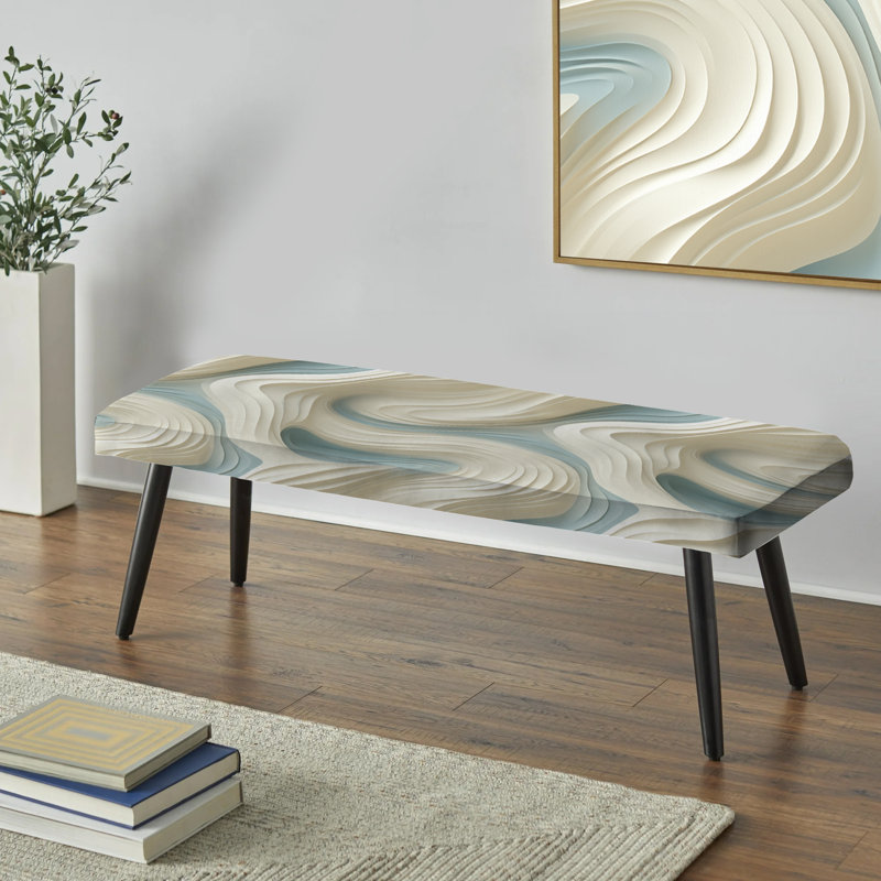 Sculptural Simplicity - Banc rembourré abstrait noir