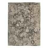 Black Contemporary Silk Wool Blend Rug