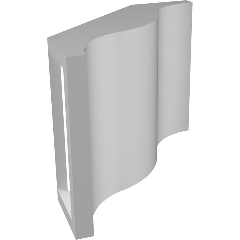 Attelle de genou en PVC de qualité architecturale Funston, H 6 po x l 5 po x P 6 po