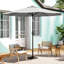 300cm Large Solar Powered LED Patio Umbrella for Outdoor Garden Patio without Base-623786157
