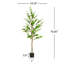 Enkianthus artificiel 76 po avec pot en plastique noir 76 po