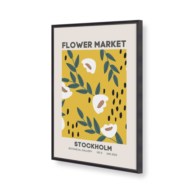 Stockholm Flower Market, reproduction d'affiche, Zinc patiné, H 15,25 po x l 12,25 po