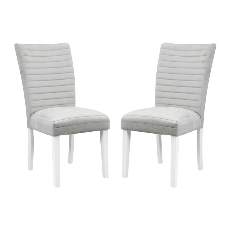 Ensemble de 2 chaises de salle à manger rembourrées en velours ultrabrillant