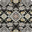 Tapis d'intérieur rond rond lavable noir et gris HomeRoots 8 pi