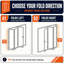 Porte pliante blanche l 96 po x H 80 po pliante à droite en aluminium pliable (3 + O)-131640026-131640024