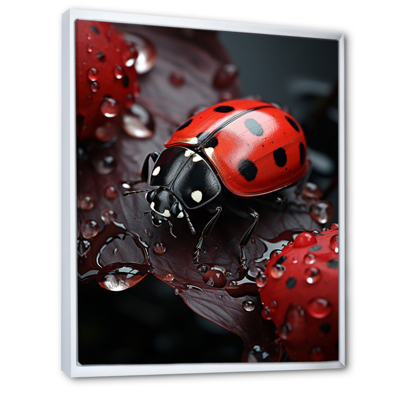 Yohanan Insectes Bugs Microcosmic Harmony II - Imprimé, H 32 po x l 16 po x P 1 po, Cadre flottant blanc
