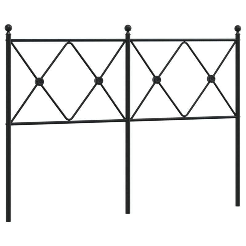 Anzor Metal Headboard, Emperor - 200 x 200 cm, Black