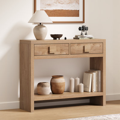 Console en bois avec 2 tiroirs, table de canapé pour le couloir, le vestibule, le salon