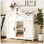 Armoire de plancher en bois polyvalente avec tiroirs, tablettes et rangement réglable pour le salon, la chambre à coucher et la salle de bain