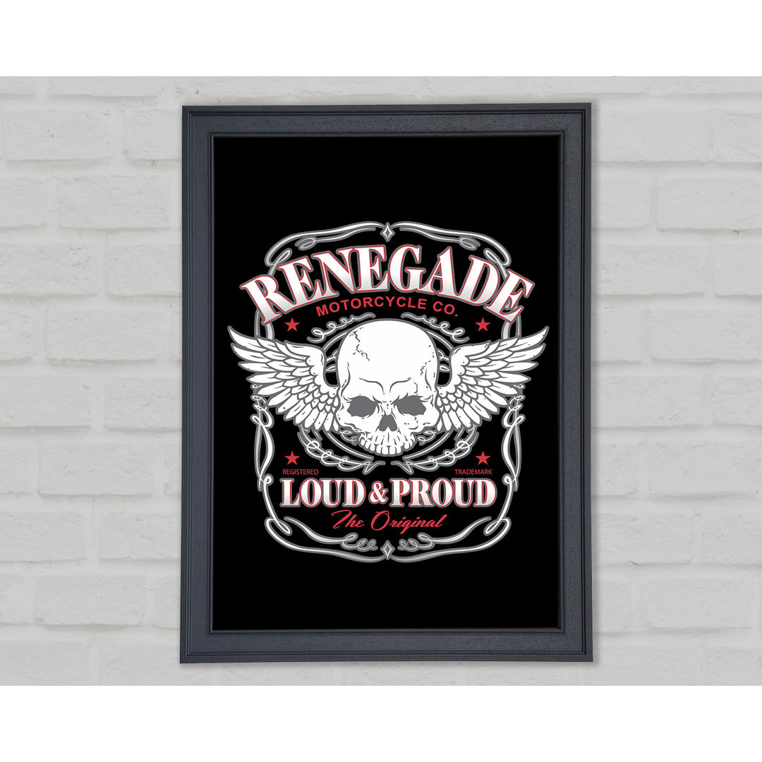 Renegade Motorcycle Co Gerahmter Druck