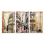 «Paris Chronicles Vintage Collage», 3 pièces sur toile-645767193-645767188
