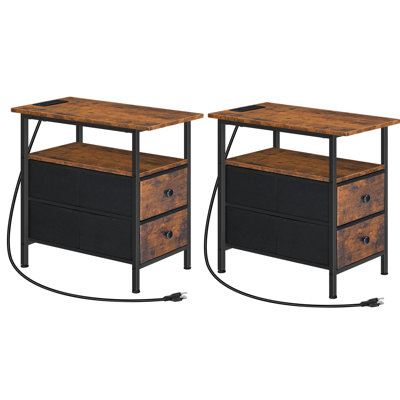 End Table with Charging Station
