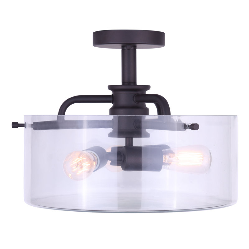 Marquette Glass Semi Flush Mount