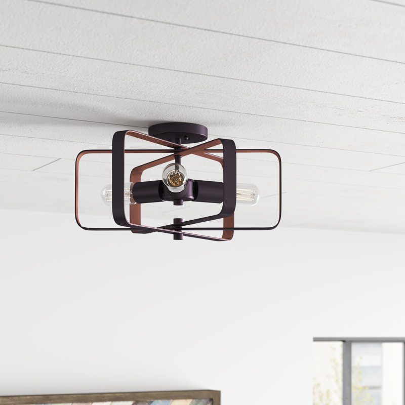 Plafonnier semi-encastré 3 lumières 16,5 po Alkeria