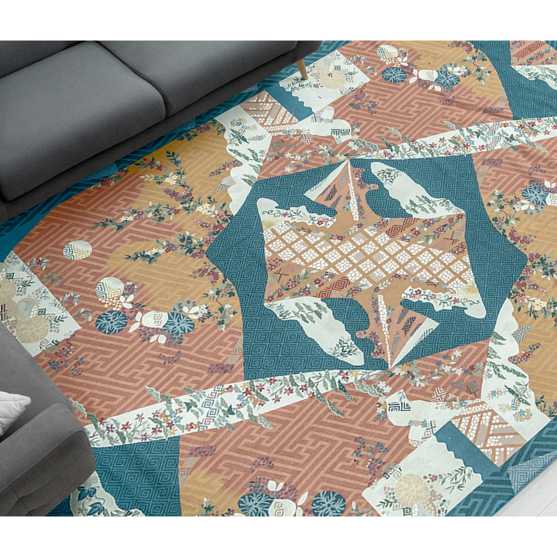 Aubusson Renaissance Wool Abstract Area Rug