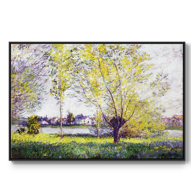 The Willows, 1880, reproduction d'art sur toile, H 25 po x l 37 po x P 2 po, Noir