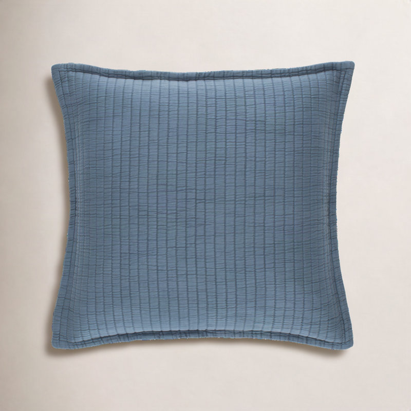 Boyfriend Matelasse Sham, Euro, Turquoise