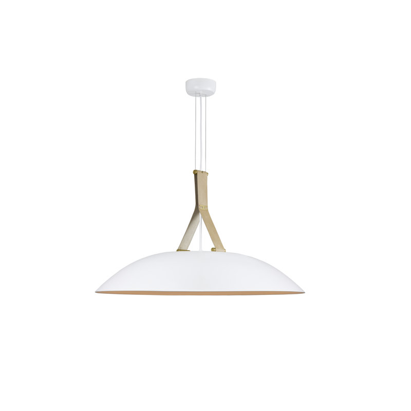 Volo 36" LED Pendant, White Washed Oak Disc, White, 3000K