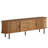 70.87" Walnut Mid-Century Modern Fluted TV Stand With Tambour Sliding Doors For Living Room