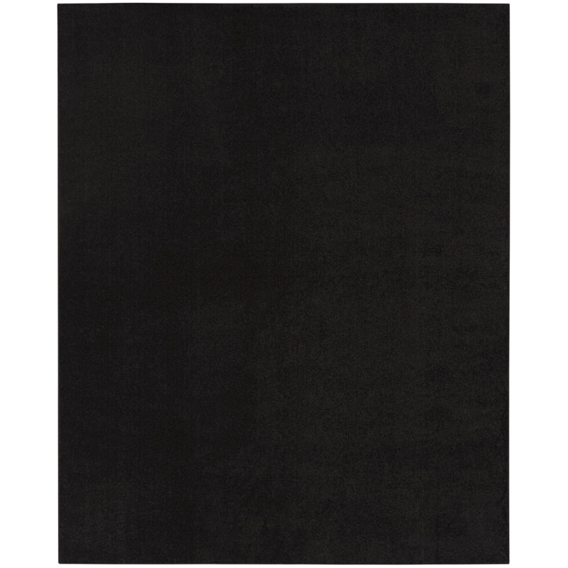 Nourison Essentials Black Indoor/Outdoor Area Rug, Rectangle 8' x 11'