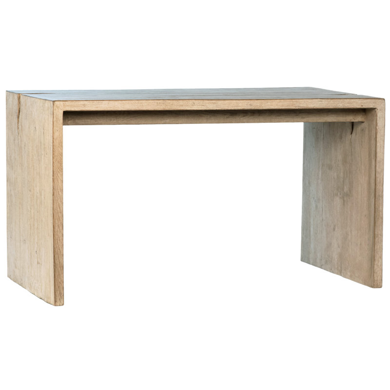 Bureau en bois massif Evie, Lavis clair