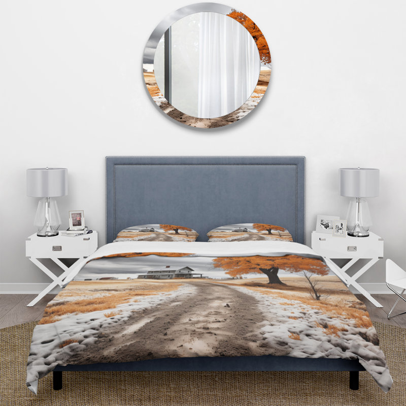 Ensemble de housse de couette en microfibre / polyester Farmhouse, Housse de couette pour très grand lit et 2 très