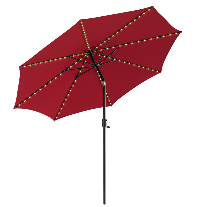 Cayuga 120'' Lighted Market Umbrella, Wine