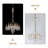 18-Light Brass Crystal Chandelier for High Ceiling