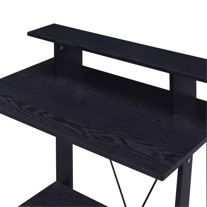 Bureau d'écriture avec tablette supérieure, Noir