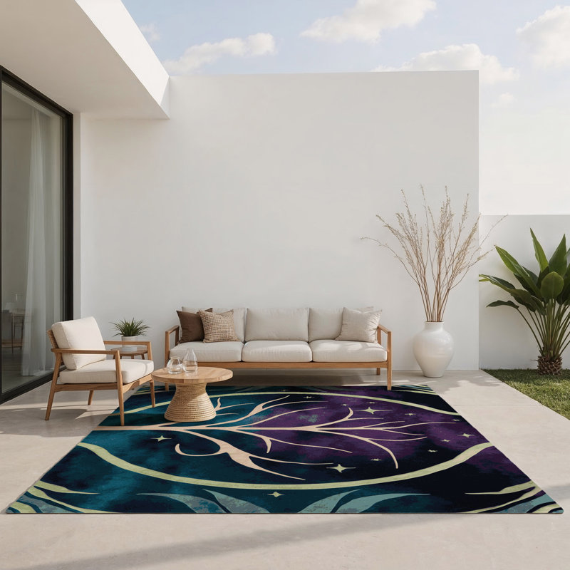 Mystic Canopy Indoor And Outdoor Area Rug, Rectangle 3' x 5'