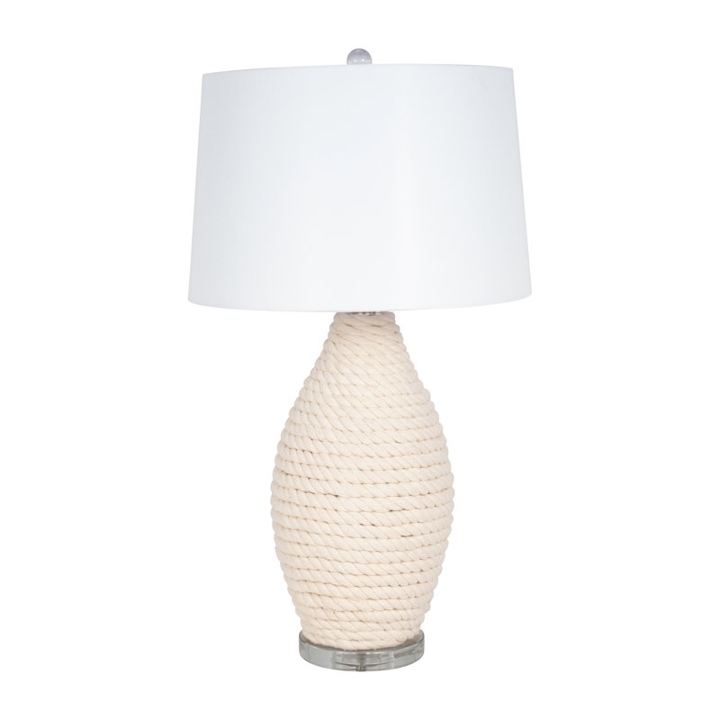 Lampe de table en rotin Broeker