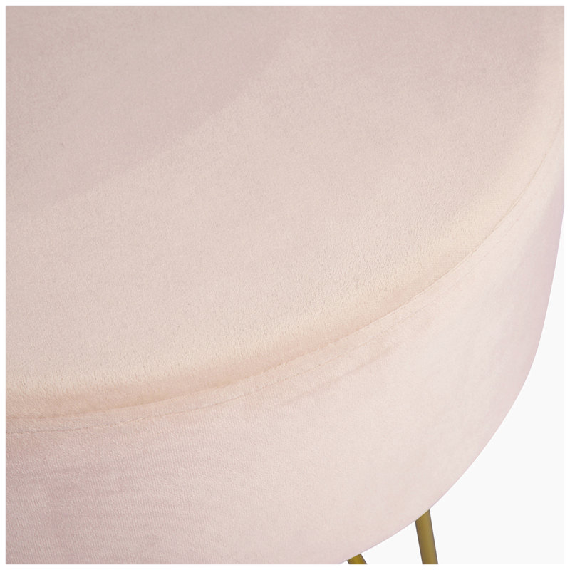 Repose-pieds Almetta, Velours rose