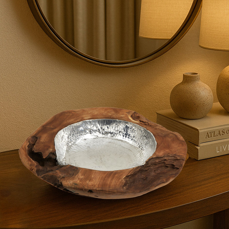 Solid Wood Decorative Bowl