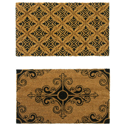 Torbert Non-Slip Geometric Doormat