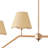 4-lamp brown paper rope adjustable pendant light