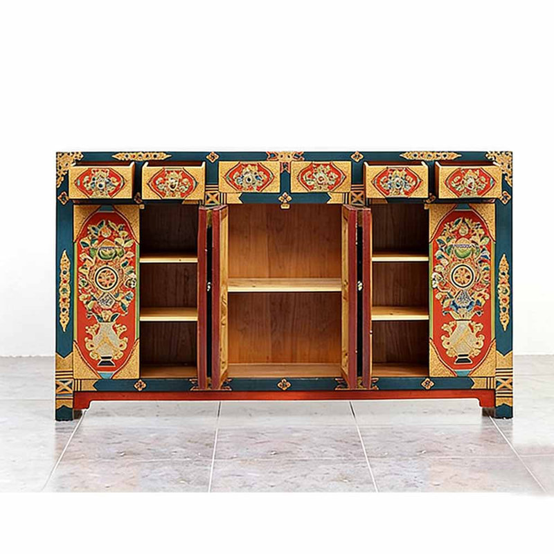 Chinese-style retro painted shoe cabinet