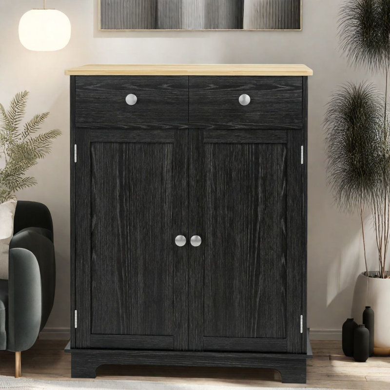 Buffets et vaisseliers compacts avec rangement, meuble rustique en bois pour cuisine
