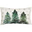 Housse de coussin de Noël décorations flocons de neige arbres de Noël 12 x 20 pouces décorations de taie d'oreiller d'hiver pour canapé de canapé (vert) AA038-12