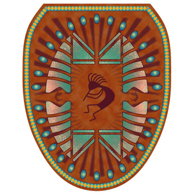 Adhésif décoratif pour siège de toilette Southwestern Kokopelli