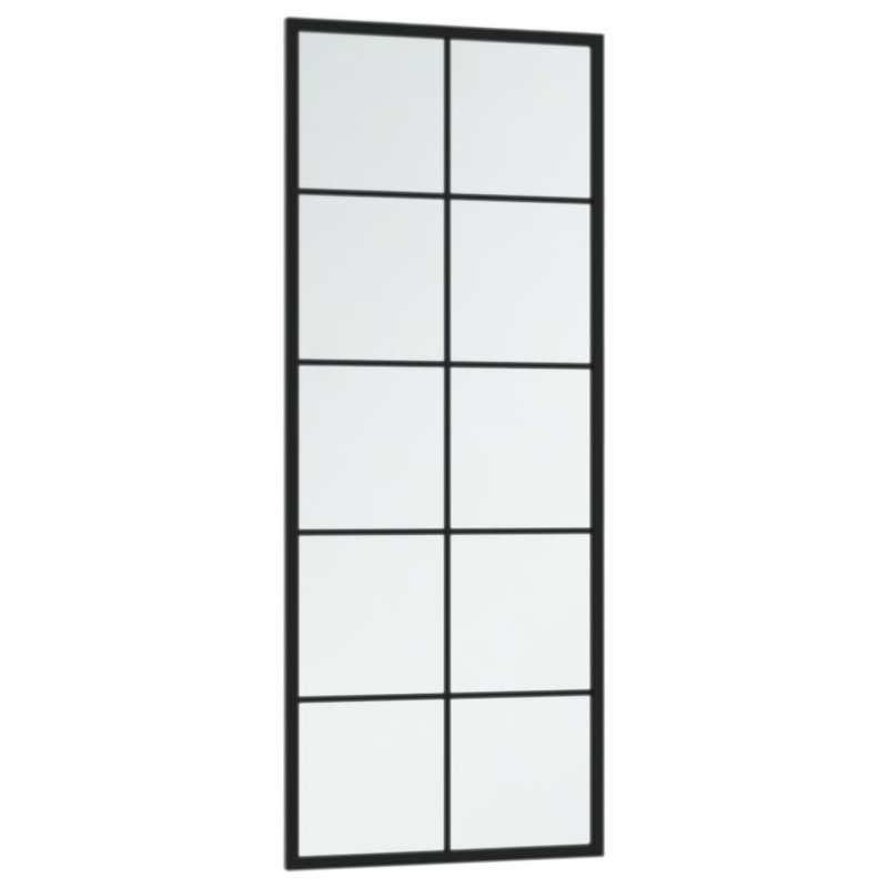 Miroir mural en métal noir, 39,4 po x 15,7 po, 1 pièce