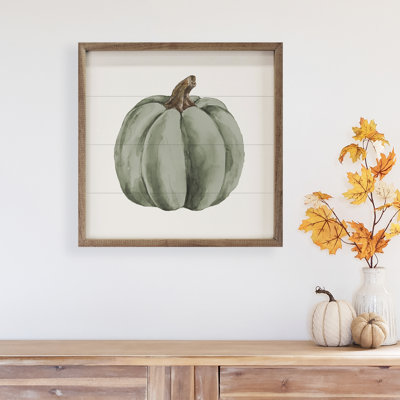 Aquarelle citrouille verte