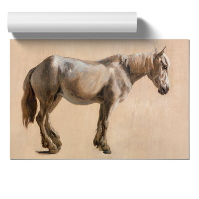 Study Of A Grey Horse by Jacques-Laurent Agasse - No Frame Painting