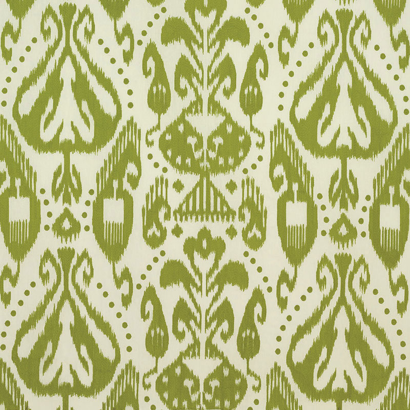 Tissu ikat brodé Kiva, Herbe