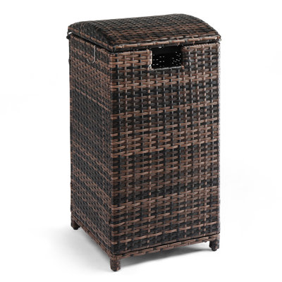 33 Gallon Outdoor Rattan Trash Can