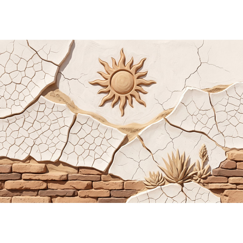 Murale de stuc en relief, Non-Woven Nonpasted, 140"x108"