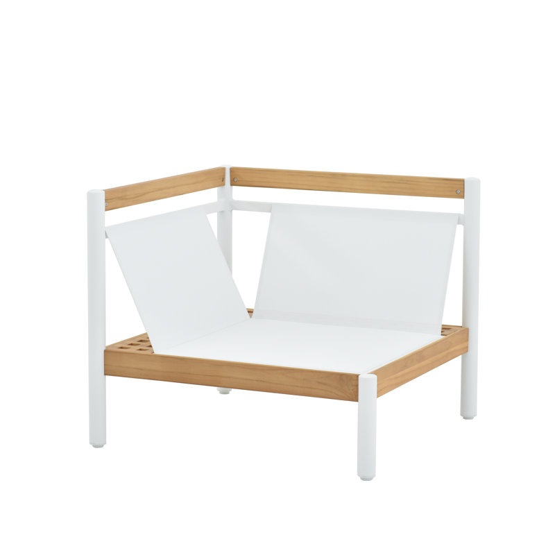 Toile d'angle en teck Parinita