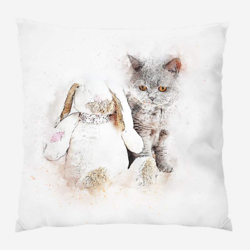 Housse et insert de coussin carré Critchlow, Microsuède, Intérieur